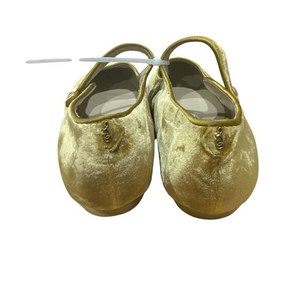 Revolve Sam Edelman Jene Mary Jane Gold Velvet Pointed Toe Flats NWOT - Picture 8 of 12